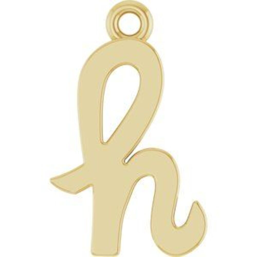Kazi Luxury 10k Yellow Script Initial H Dangle - image 1